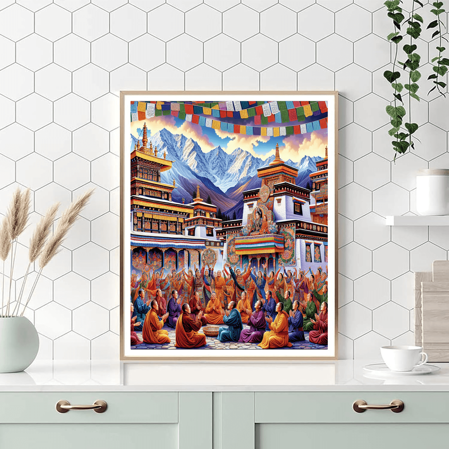 Hemis Festival - Ladakh Number Painting