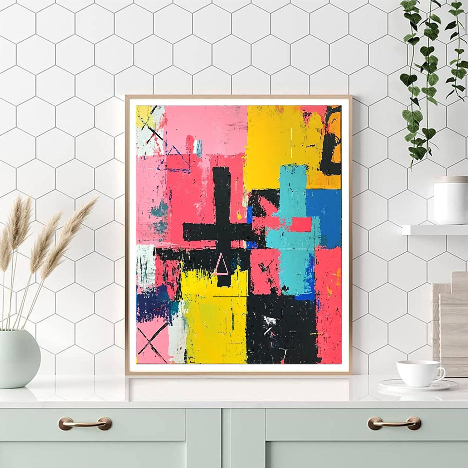 Jean-Michel Basquiat Inspired Voices Of The Abstract  Paint By Color