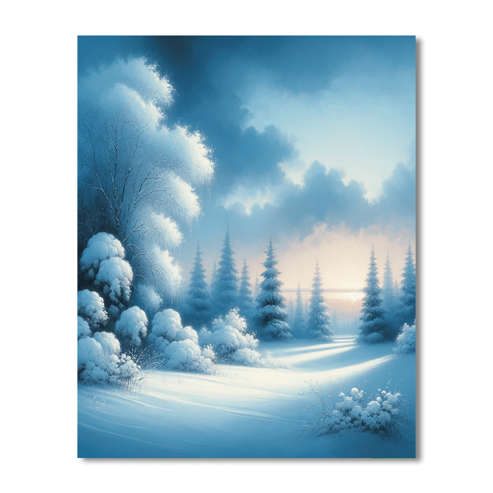 Winter Twilight Tranquility Numbered Painting Kits