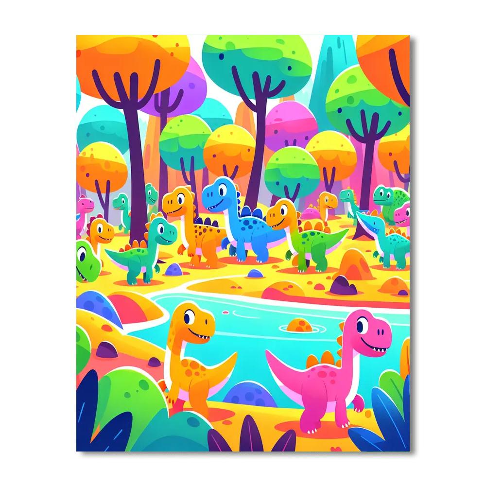 Dazzling Dinosaur Discovery Painting By Numbers Kit