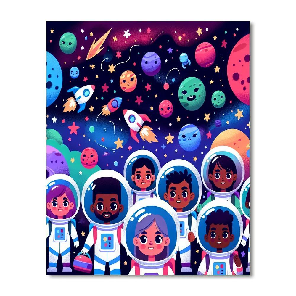 Space Galaxy Adventure Numbered Painting Kits