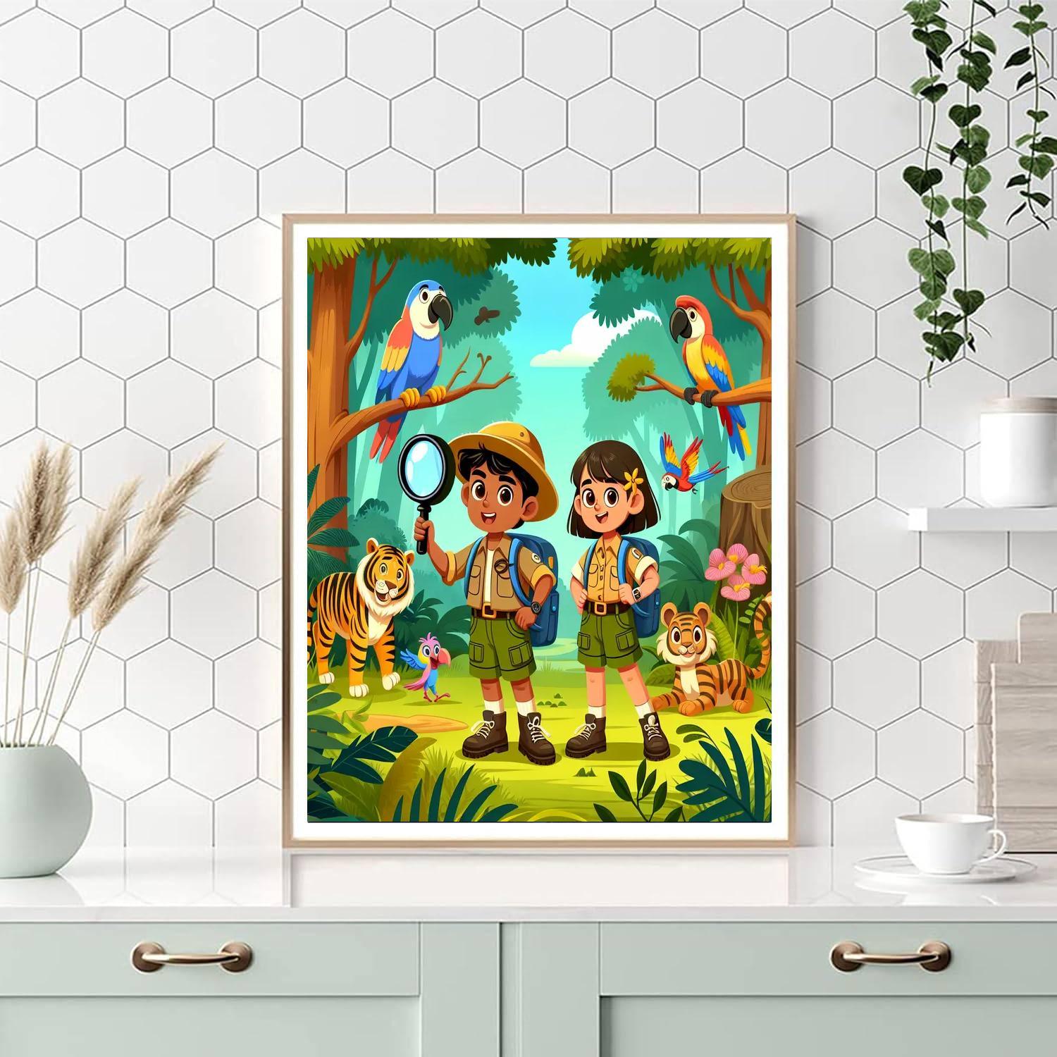 Jungle Wildlife Journey Numbered Painting Kits