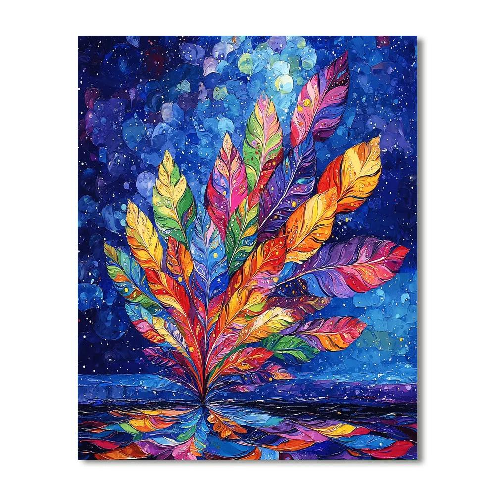 Frida Kahlo Inspired Echoes Of The Divine Feather  Painting Number Kit