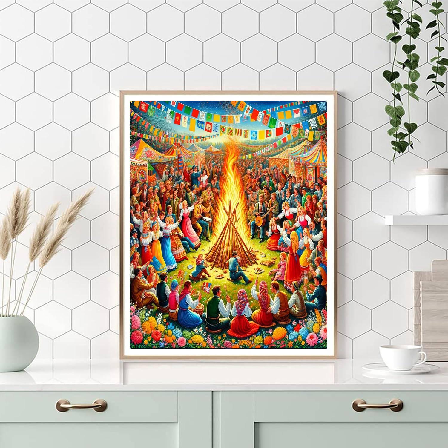 Valborgsmässoafton DIY Paint By Numbers