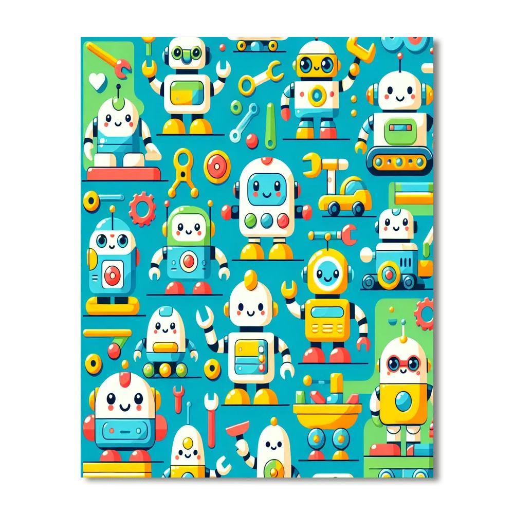 Little Robot Builders Paint By Numbers Kits