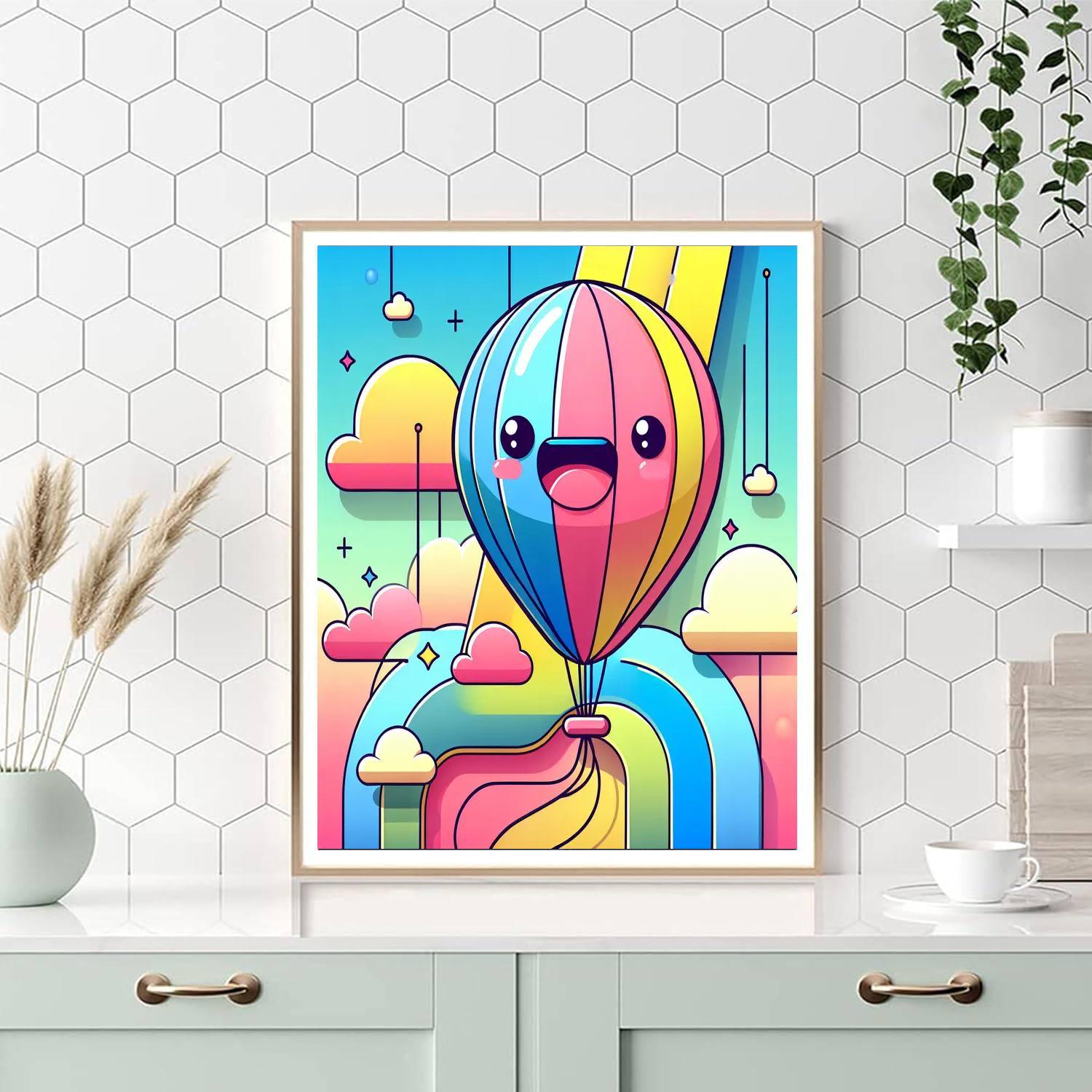 Bouncy Balloon Buddy DIY Paint By Numbers