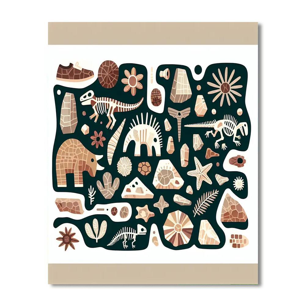 Fossil Fun Painting By Numbers Kit