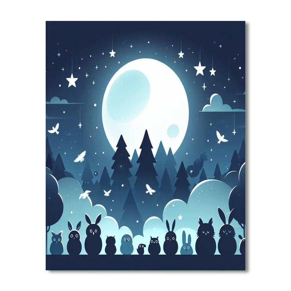 Mystical Moonlit Adventure Paint By Numbers Art