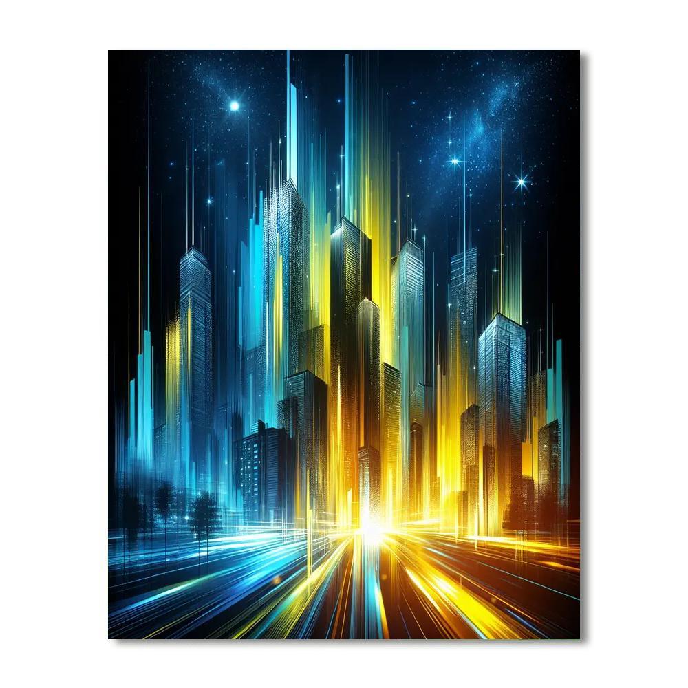 Cinematic Cityscape Nights Painting By Numbers Kit