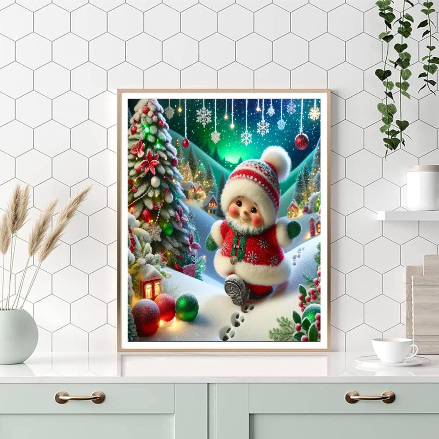 Santa's Festive Journey Number Painting
