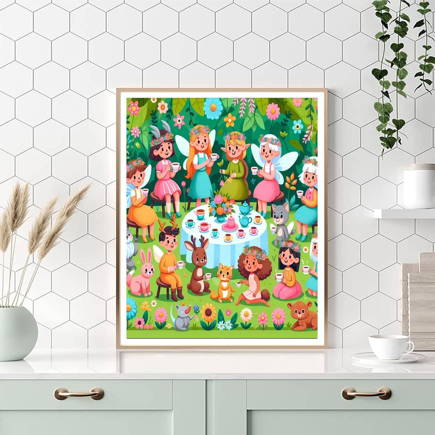 Garden Fairies Tea Party Painting By Numbers Kit