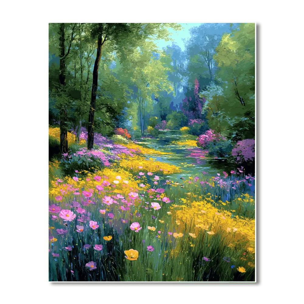 Claude Monet Inspired Flower Fields Of The Imagination  Paint By Number
