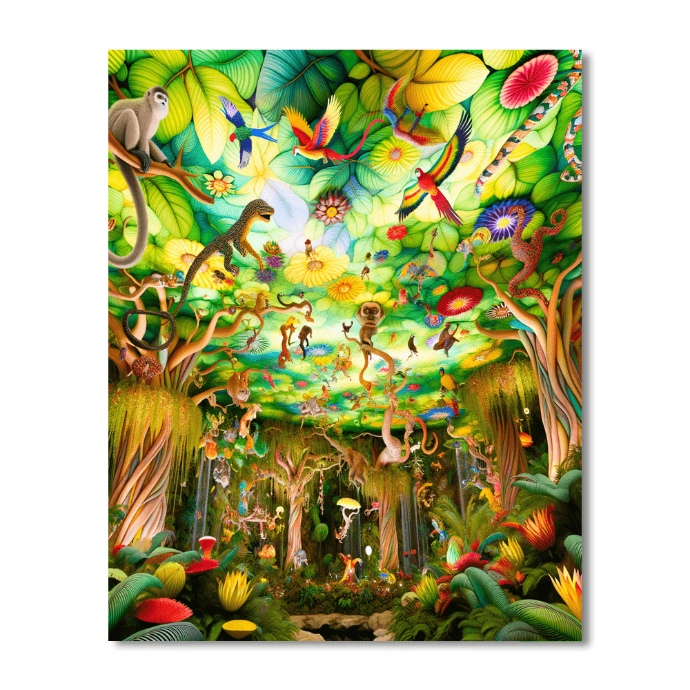 Joyful Jungle Canopy Paint By Number