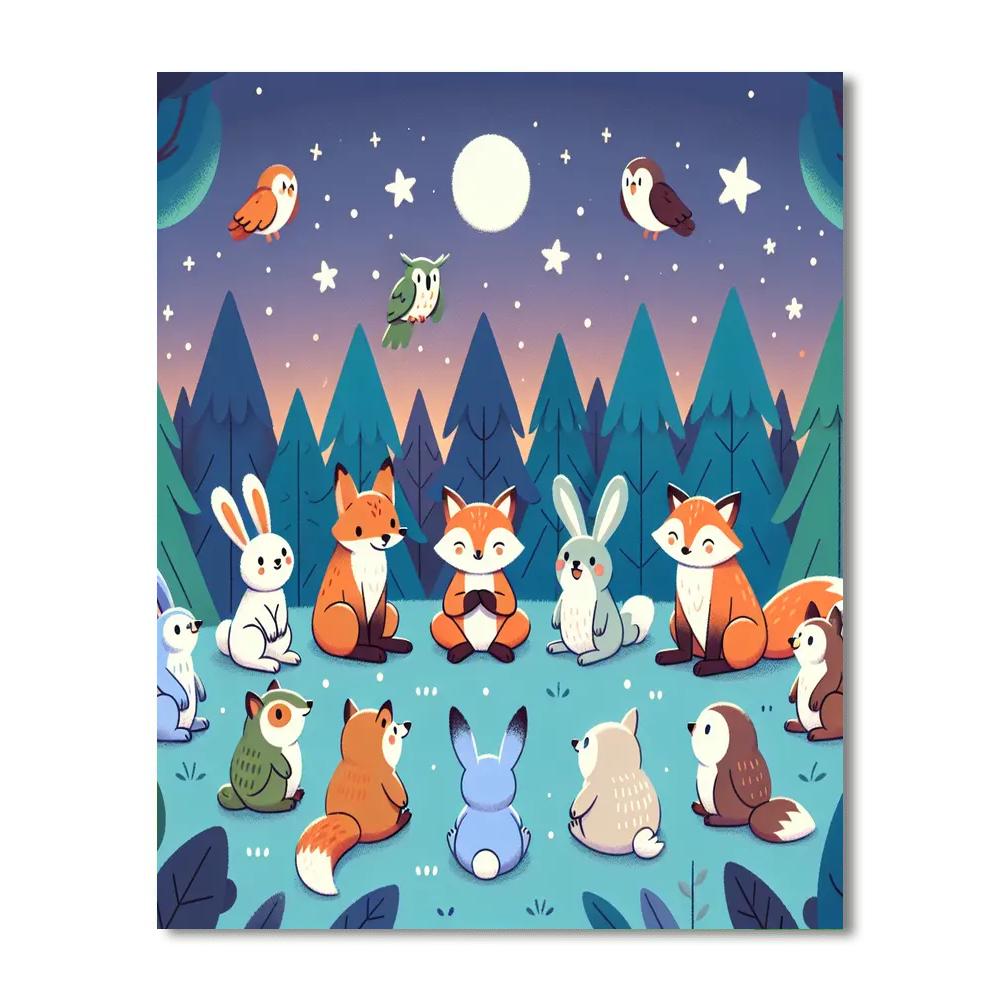 Starlit Forest Fables Paint By Color