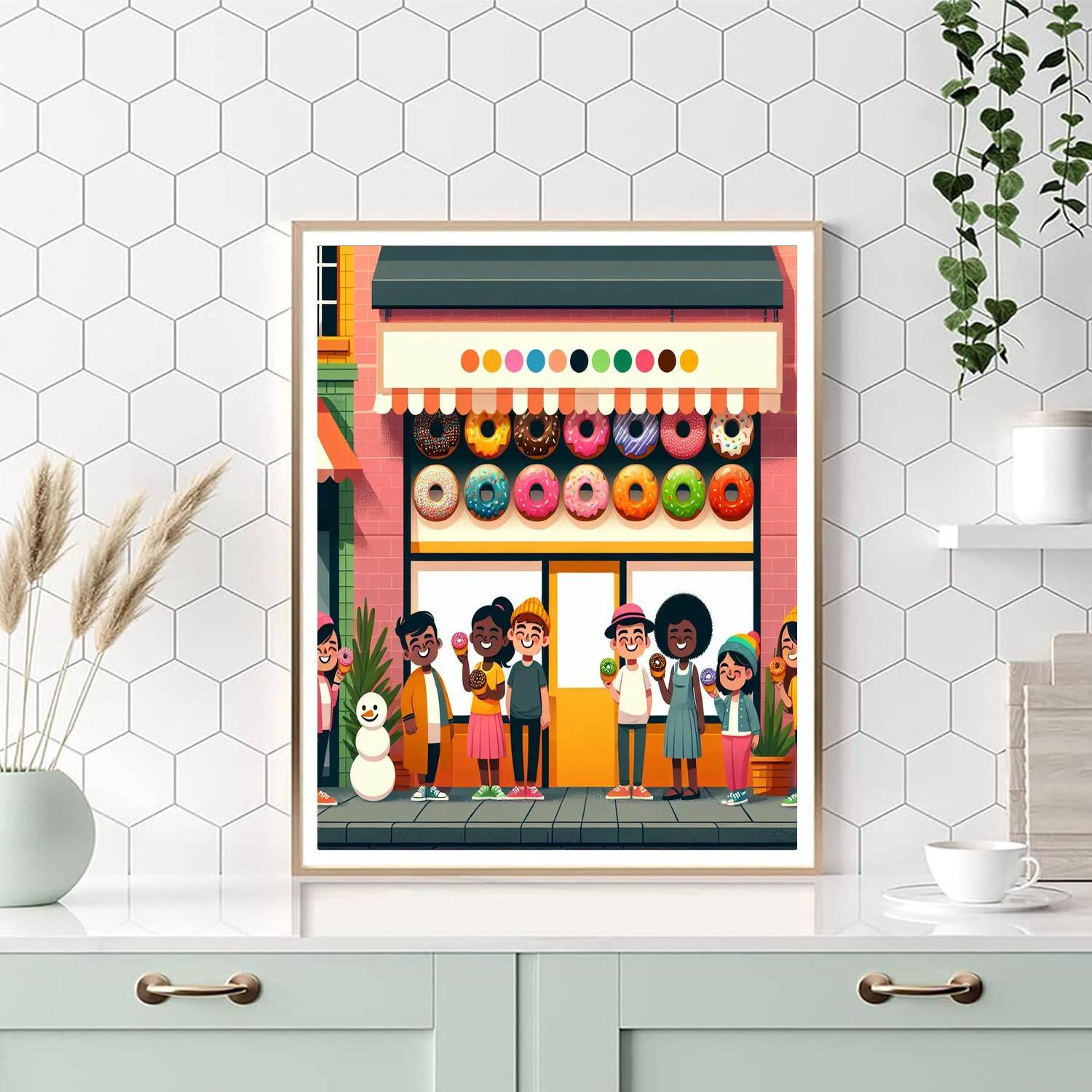 Delightful Doughnut Shop Paint By Color