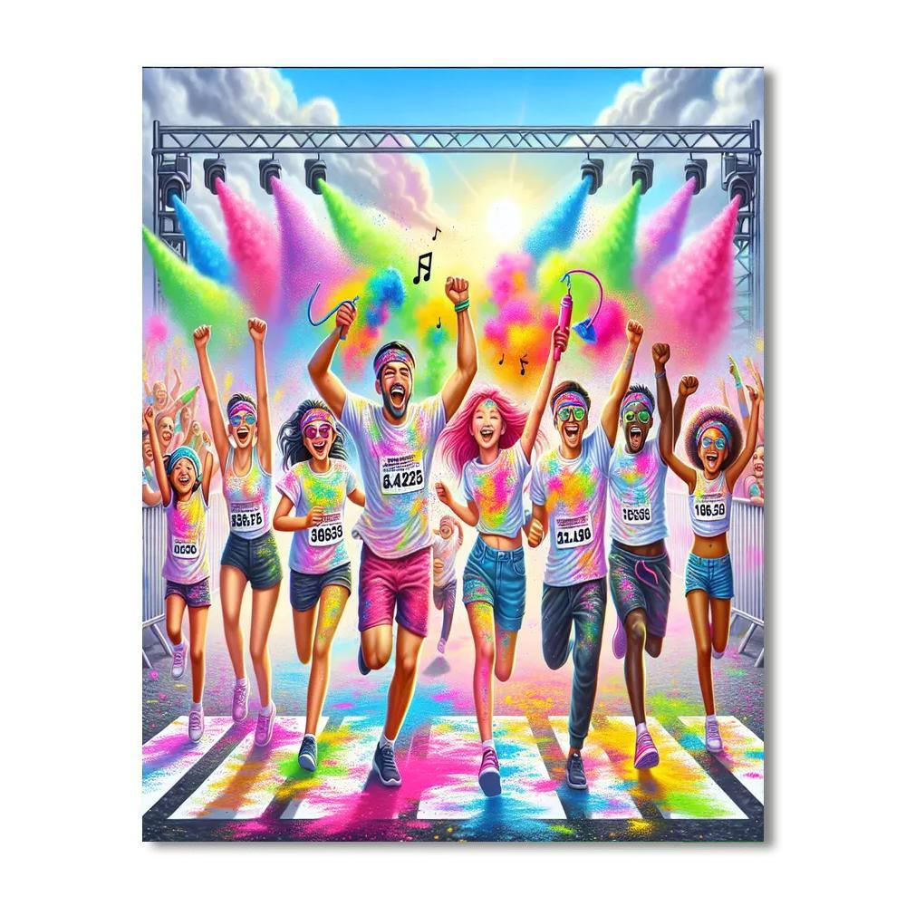 Color Run - Various Locations Worldwide Paint By Number