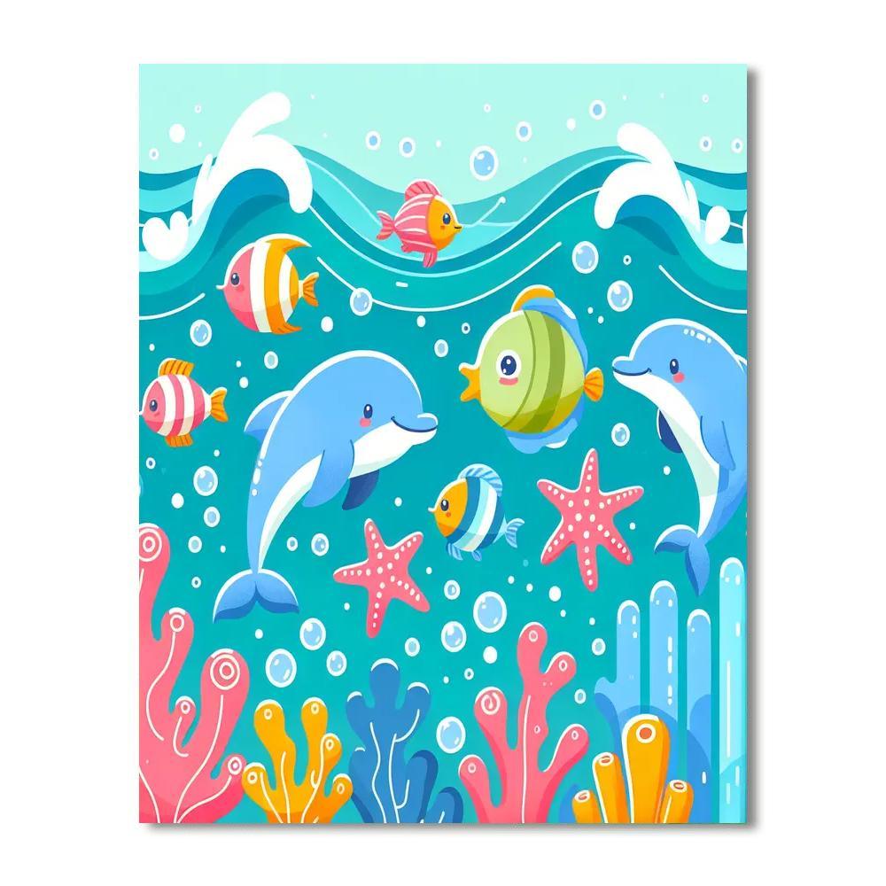 Whimsical Ocean Party Paint By Numbers Art