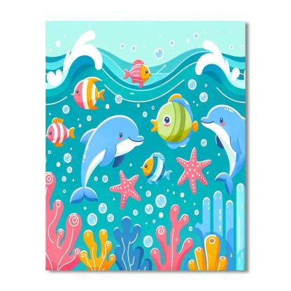 Whimsical Ocean Party Paint By Numbers Art