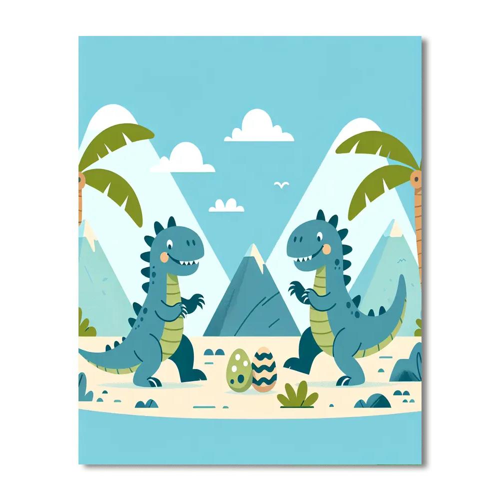 Dino Delight Discovery Paint By Numbers Art