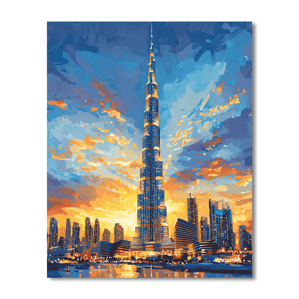 Burj Khalifa - Dubai, Uae Numbered Painting Kits