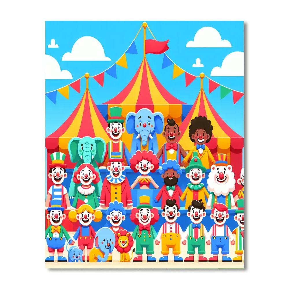 Circus Fun Parade Paint By Numbers Art