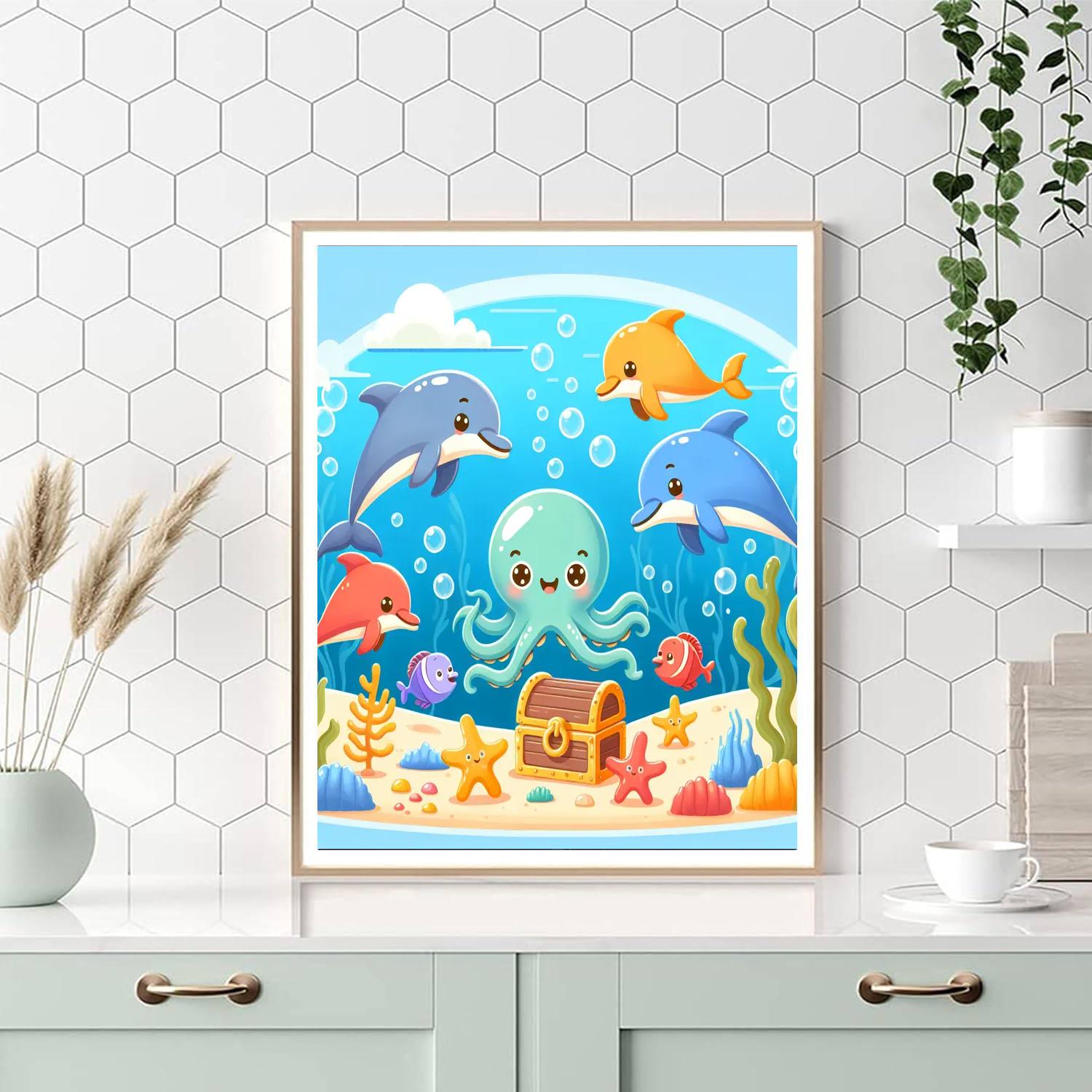 Marine Mystery Quest DIY Paint By Numbers