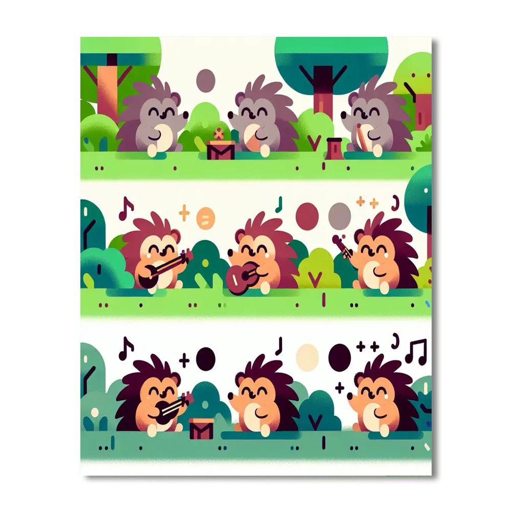 Harmonious Hedgehog Harmony Numbered Painting Kits