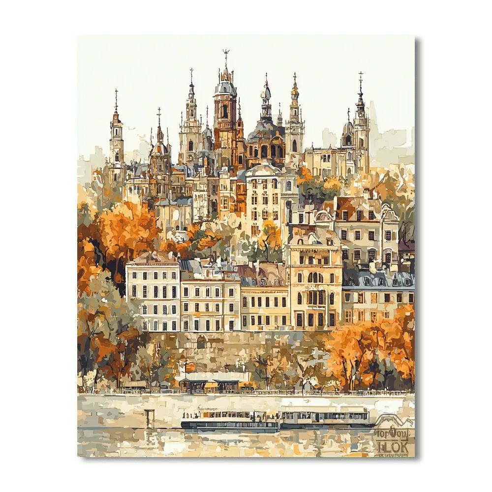 Canaletto Inspired Historic City Skyline  Paint By Numbers