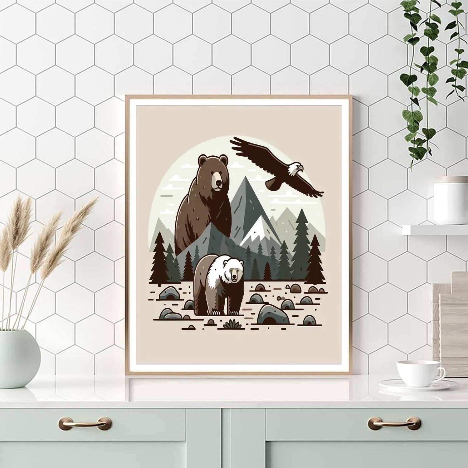 Rocky Mountain Wildlife Numbered Painting Kits