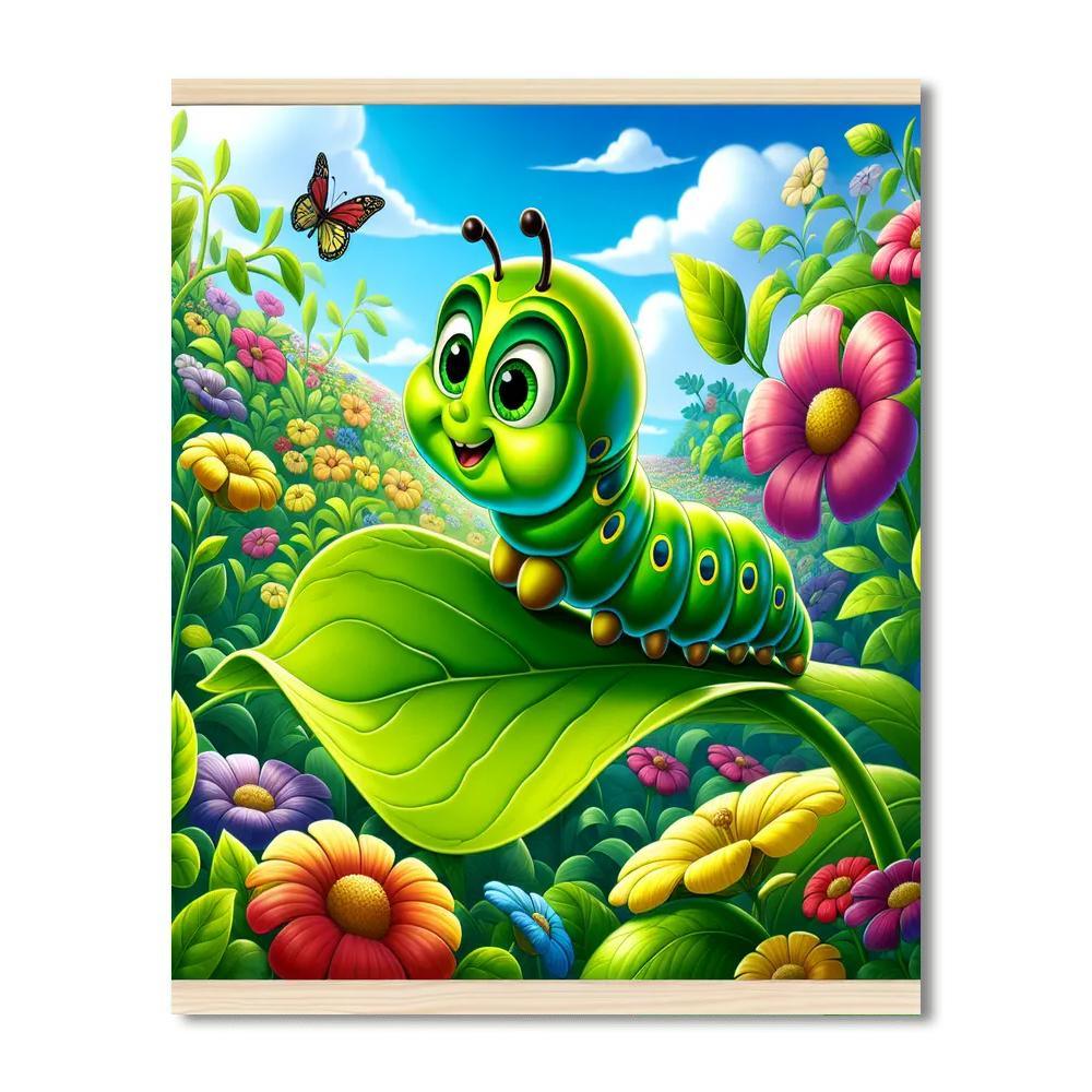 Curious Caterpillar Friend DIY Paint By Numbers
