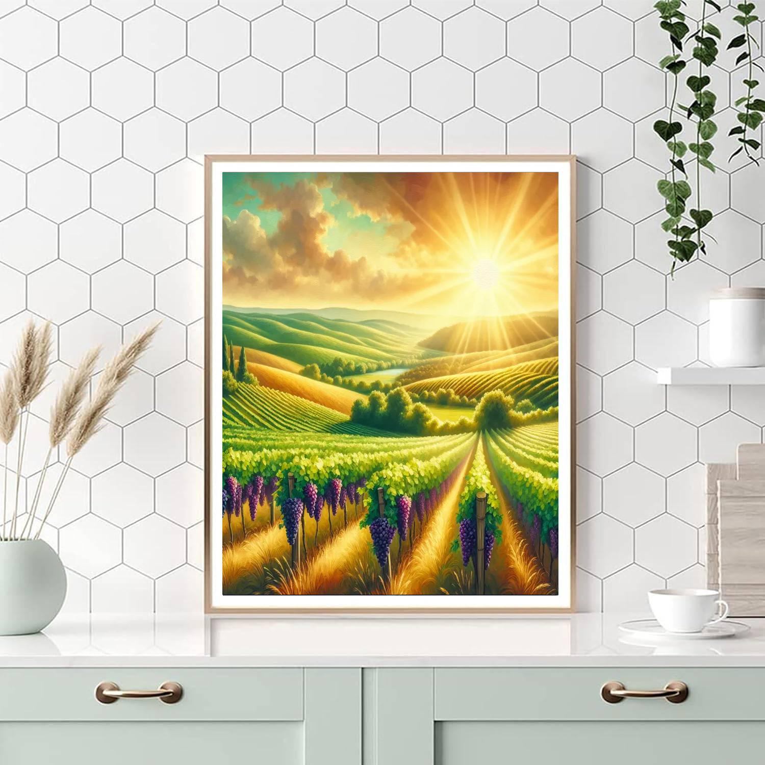 Sunkissed Vineyard Retreat DIY Paint By Numbers