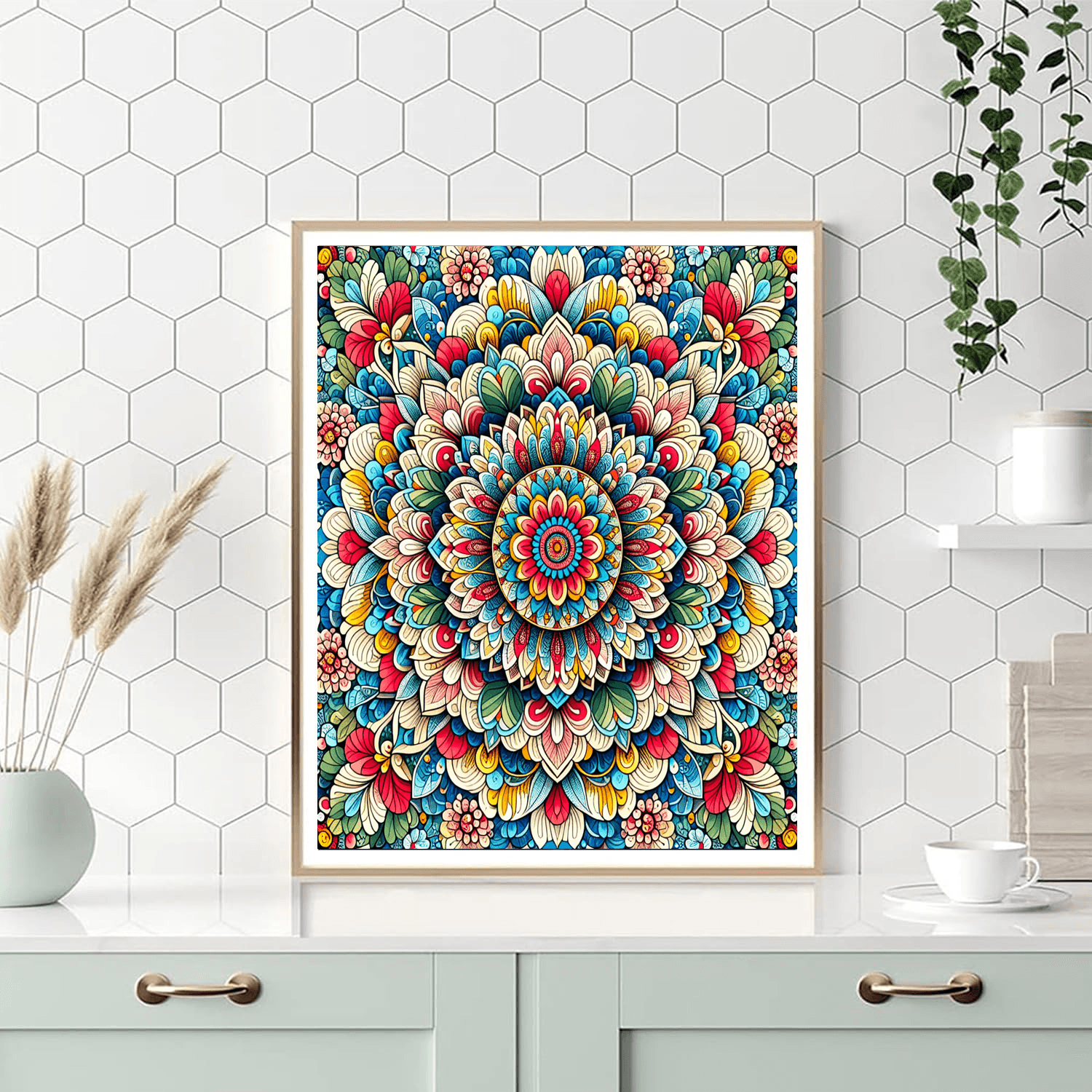 Ethereal Flower Mandala Paint By Numbers Art
