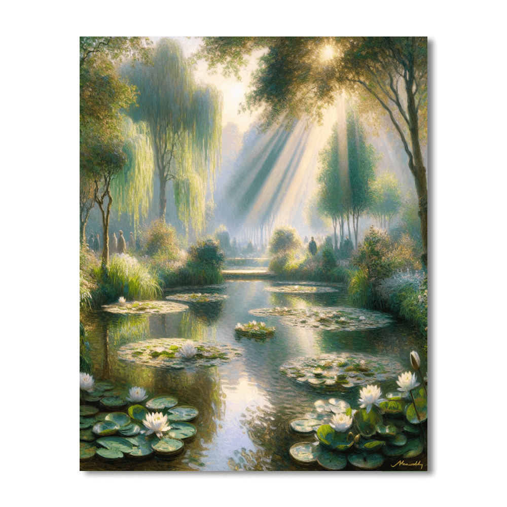 Ethereal Garden Reflection Number Painting