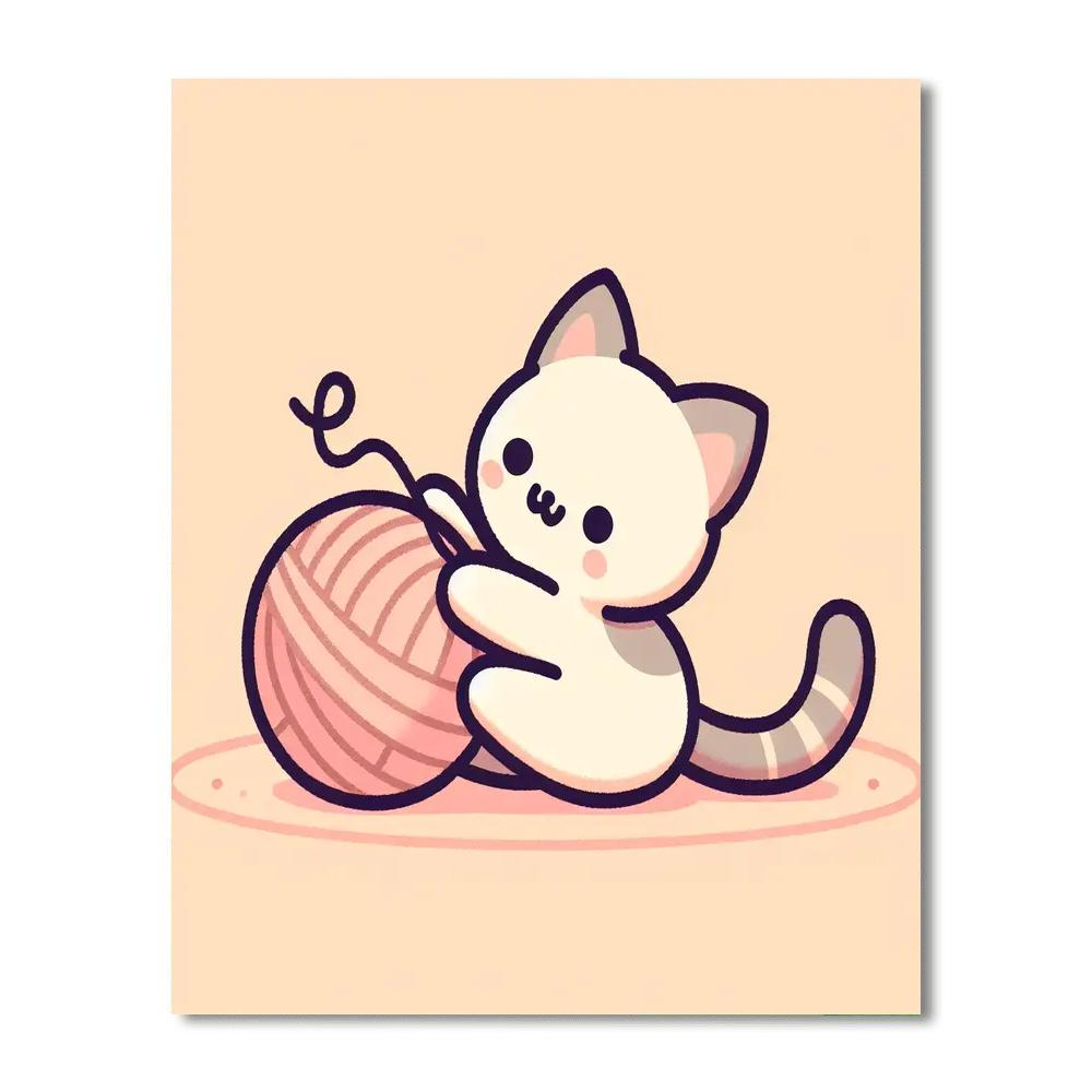 Cuddly Kitten Caper Number Painting