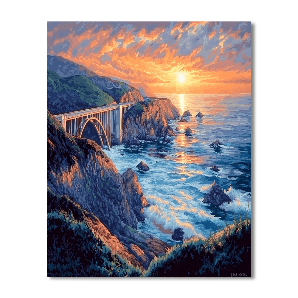 Big Sur Coastal Drive Paint By Numbers