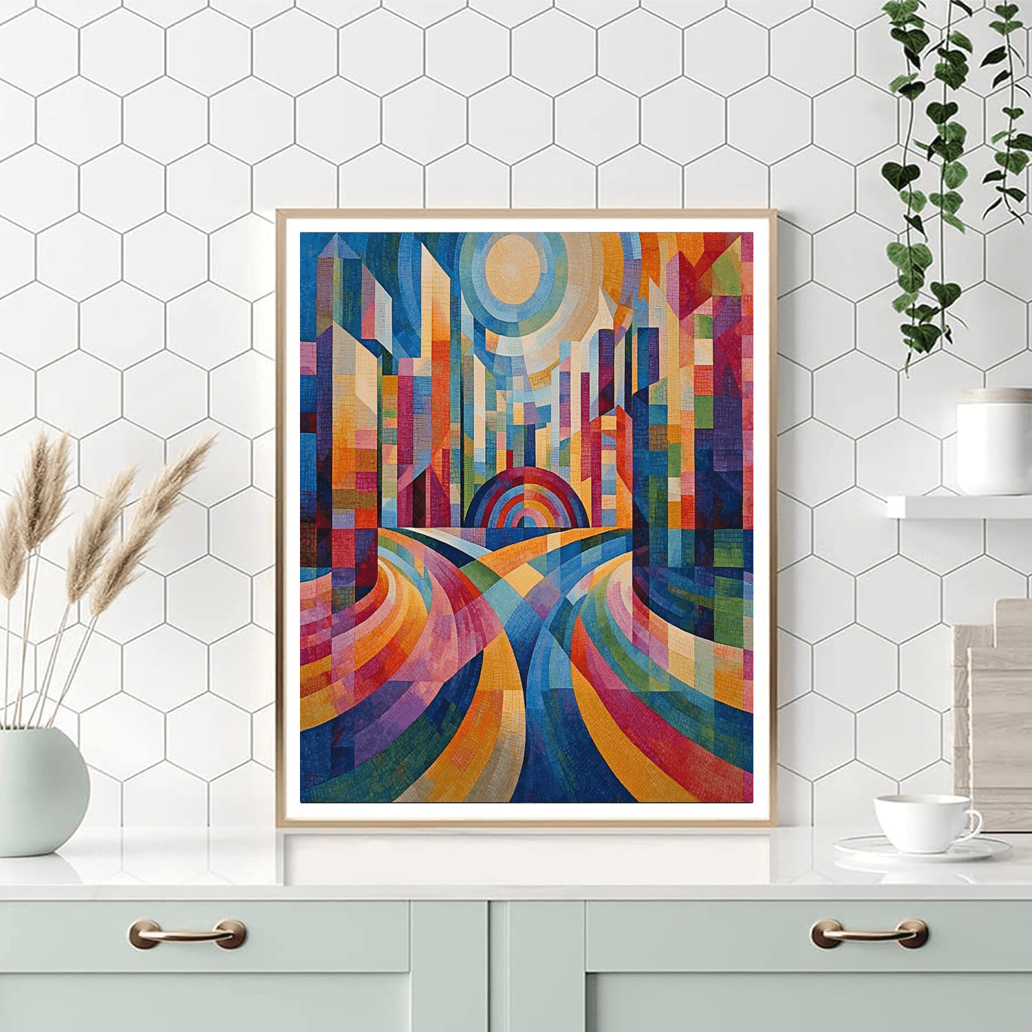 Robert Delaunay Inspired Metropolitan Mingle  DIY Paint By Numbers