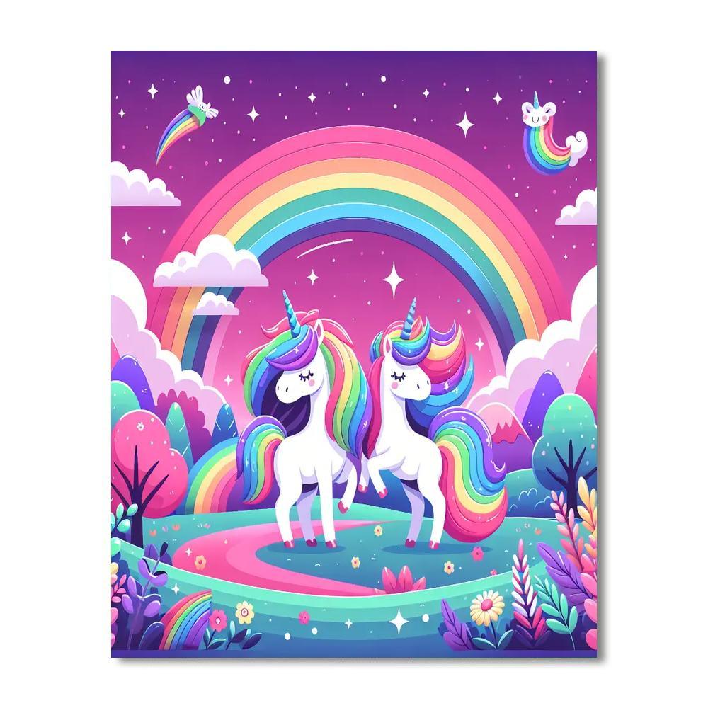 Rainbow Unicorn Adventures Paint By Numbers Kits