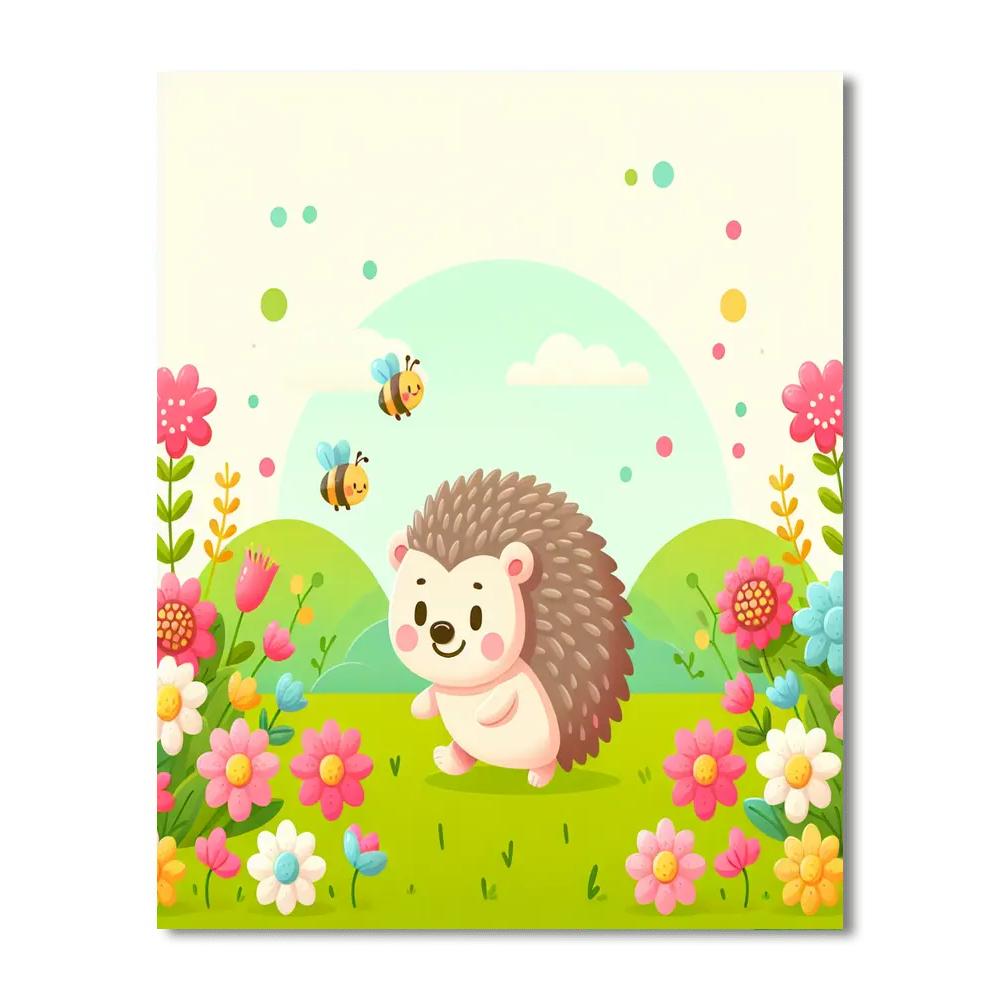 Curious Hedgehog Journey Paint By Numbers Art