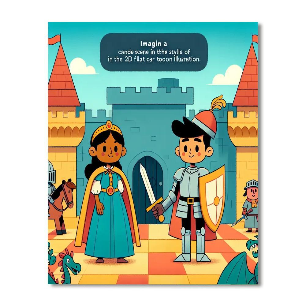 Brave Knights' Castle Defense Paint By Numbers Kits