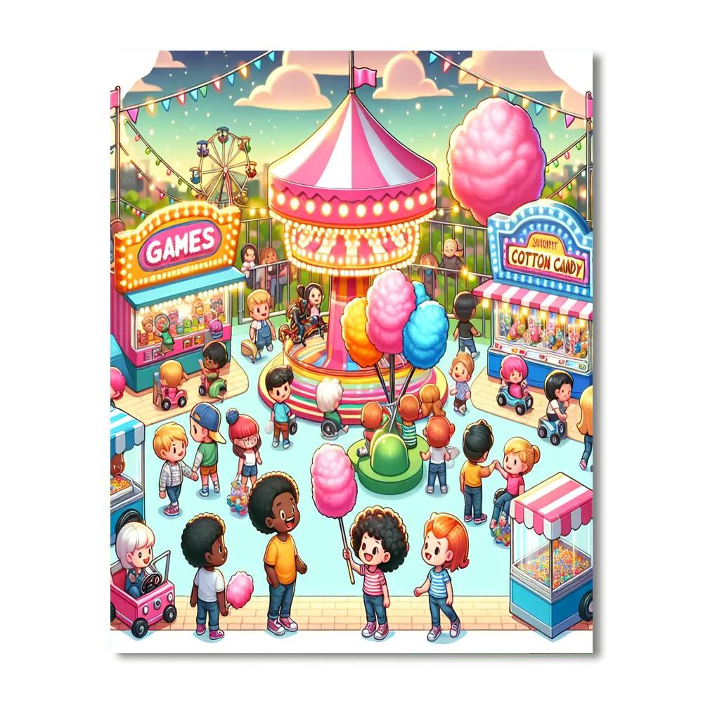 Magical Adventure At The Fair Painting By Numbers Kit