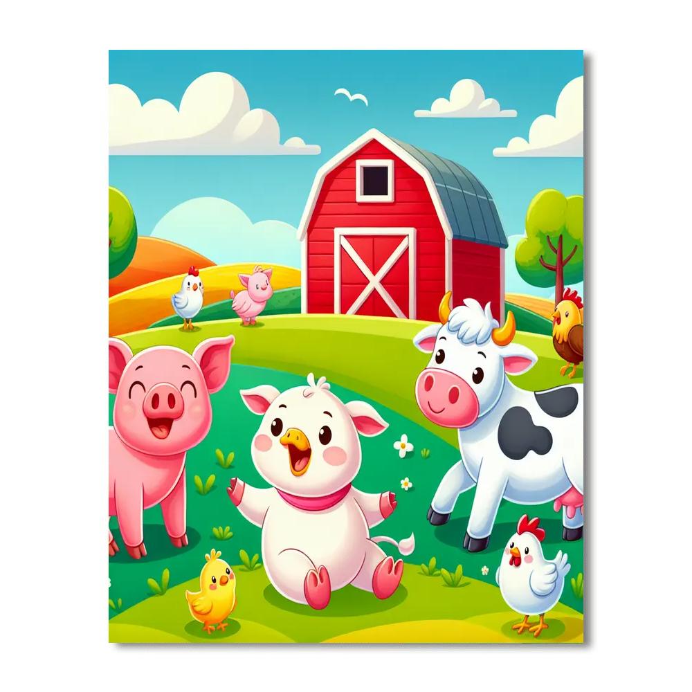 Jolly Farm Friends Paint By Numbers