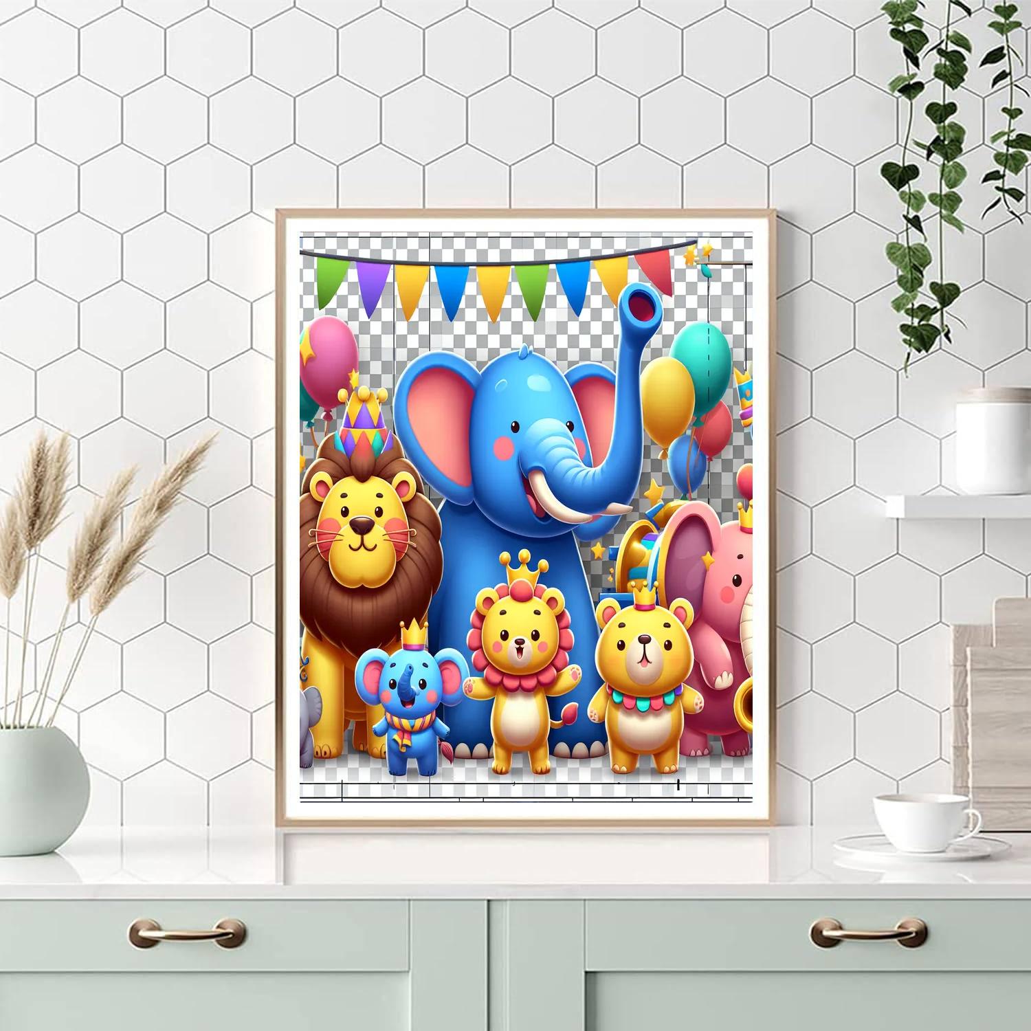 Cuddly Critter Parade Painting Number Kit