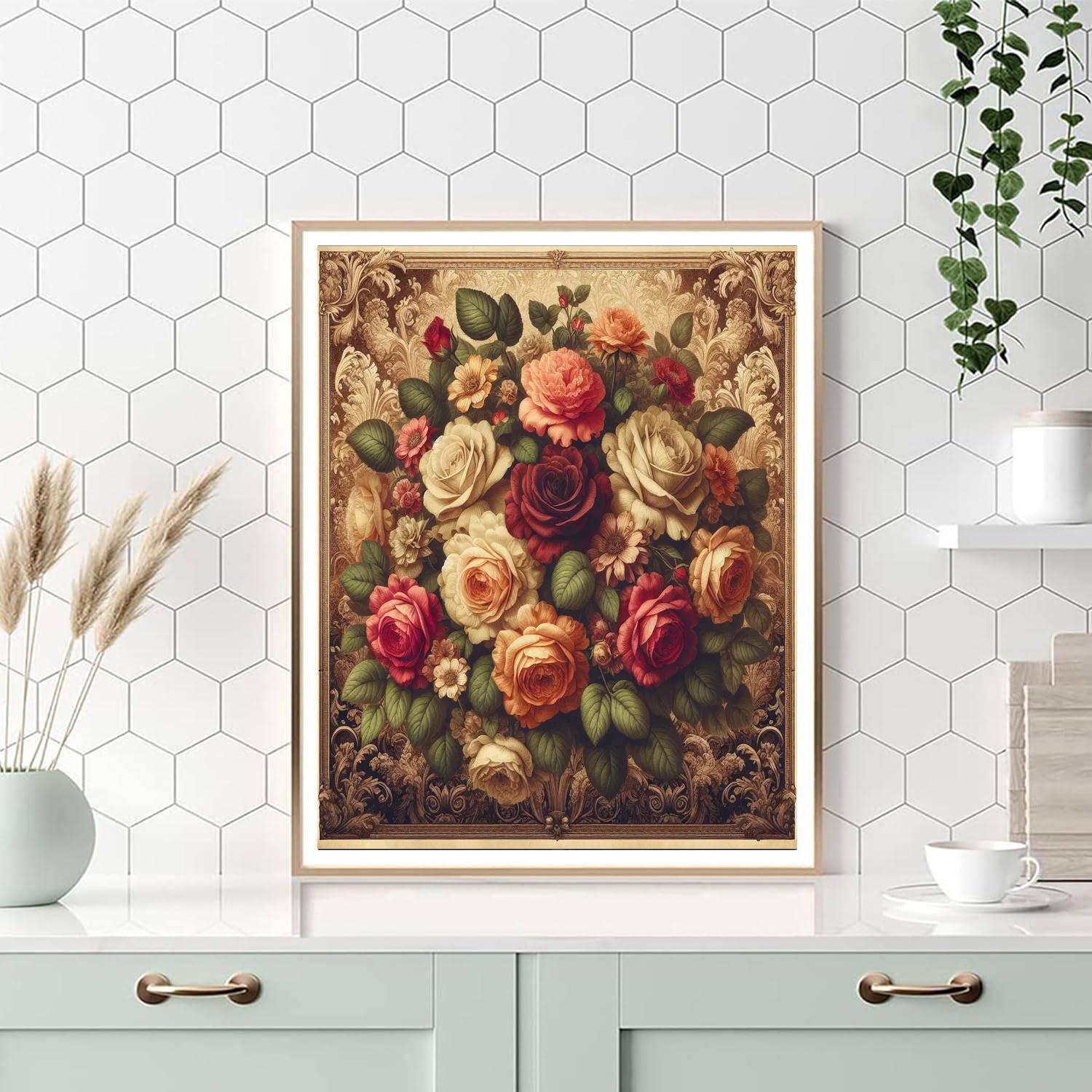 Victorian Floral Charm Paint By Color