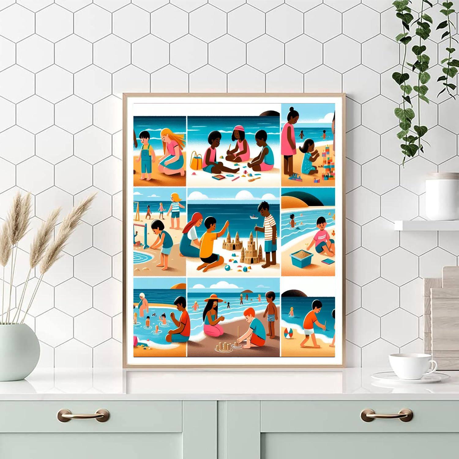 Ocean's Edge Adventure Paint By Numbers Art