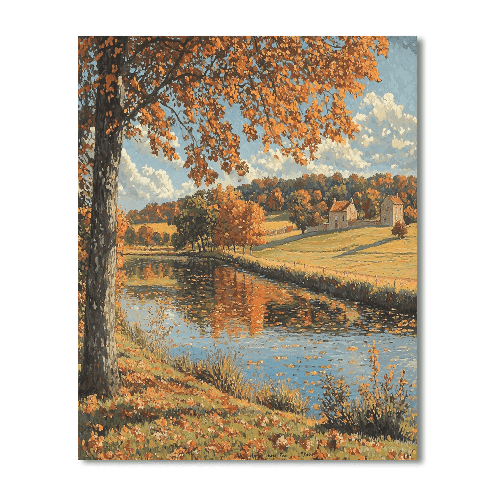 Camille Pissarro Inspired Autumn's Whisper  Paint By Numbers Kits