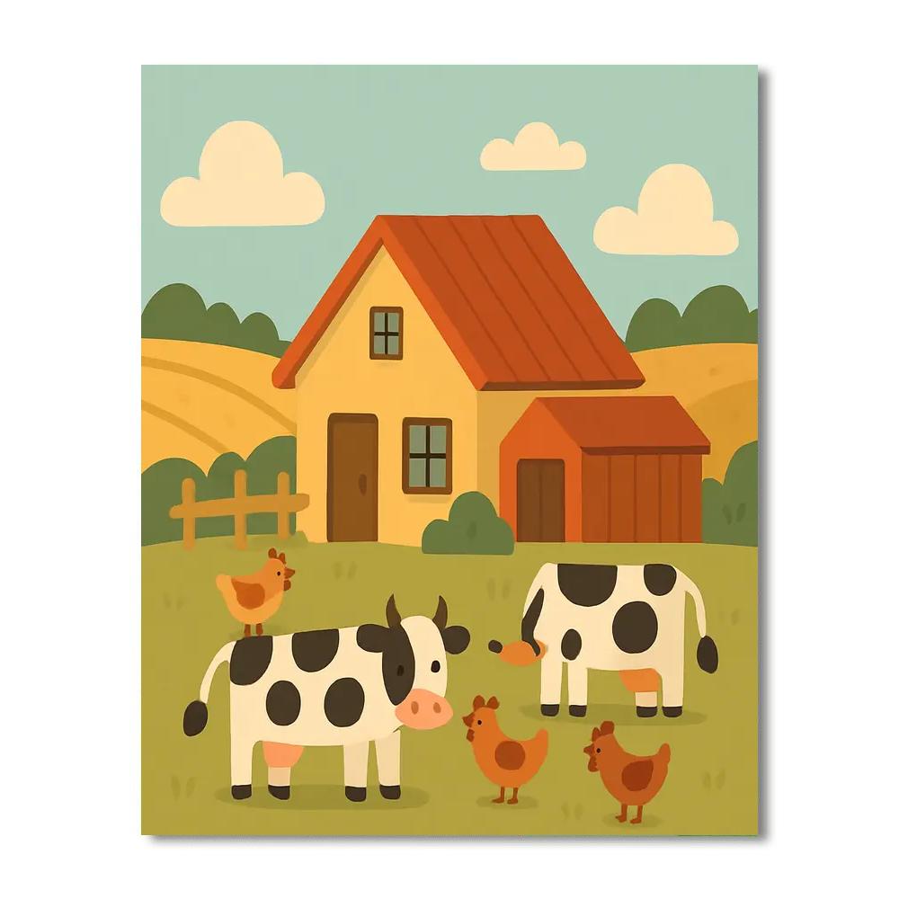 Rustic Country Life Painting By Numbers Kit