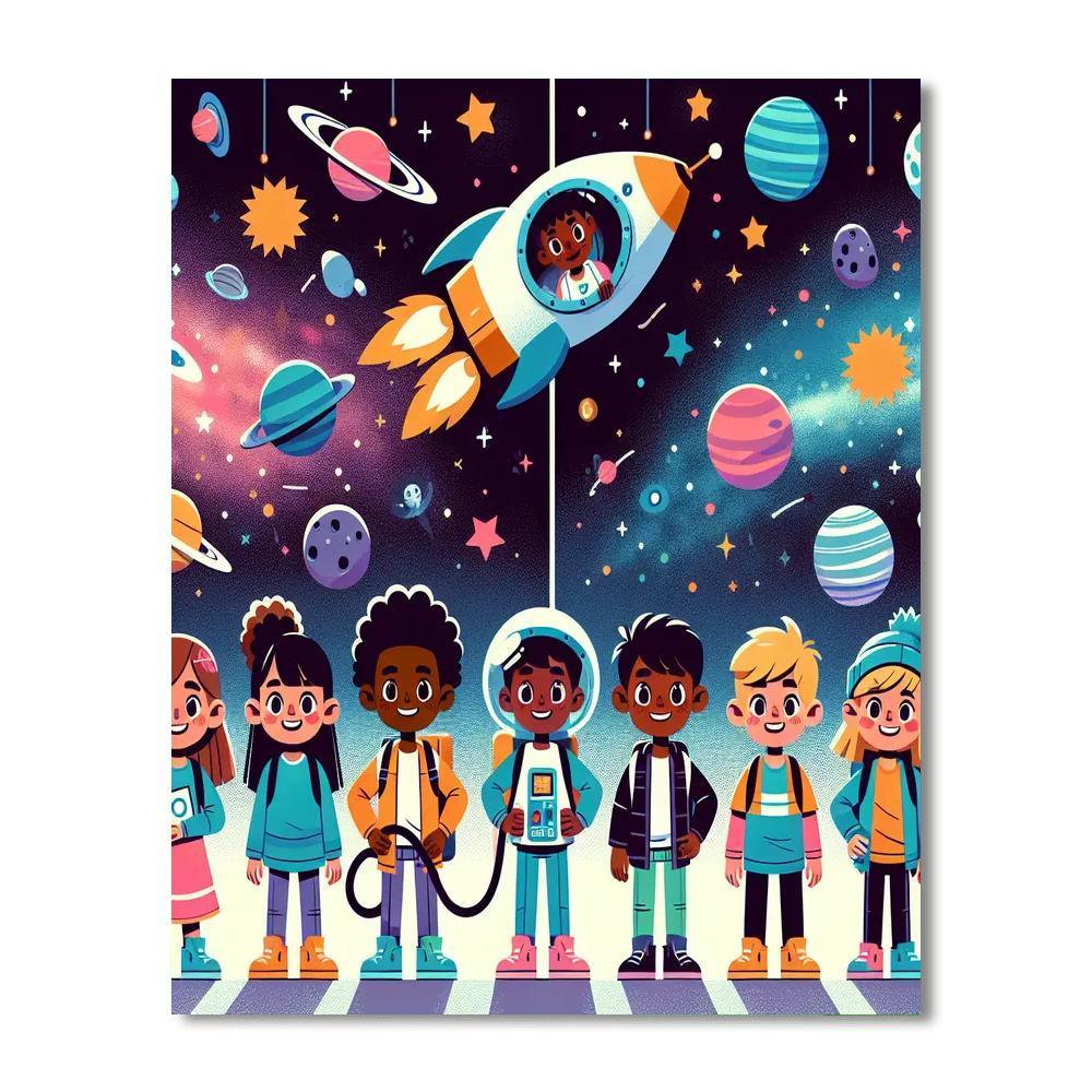 Galactic Explorer's Club Painting By Numbers Kit