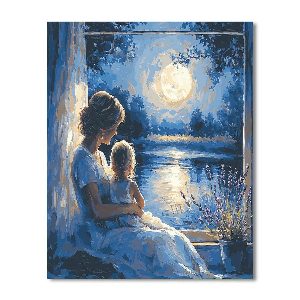 Moonlit Embrace DIY Paint By Numbers