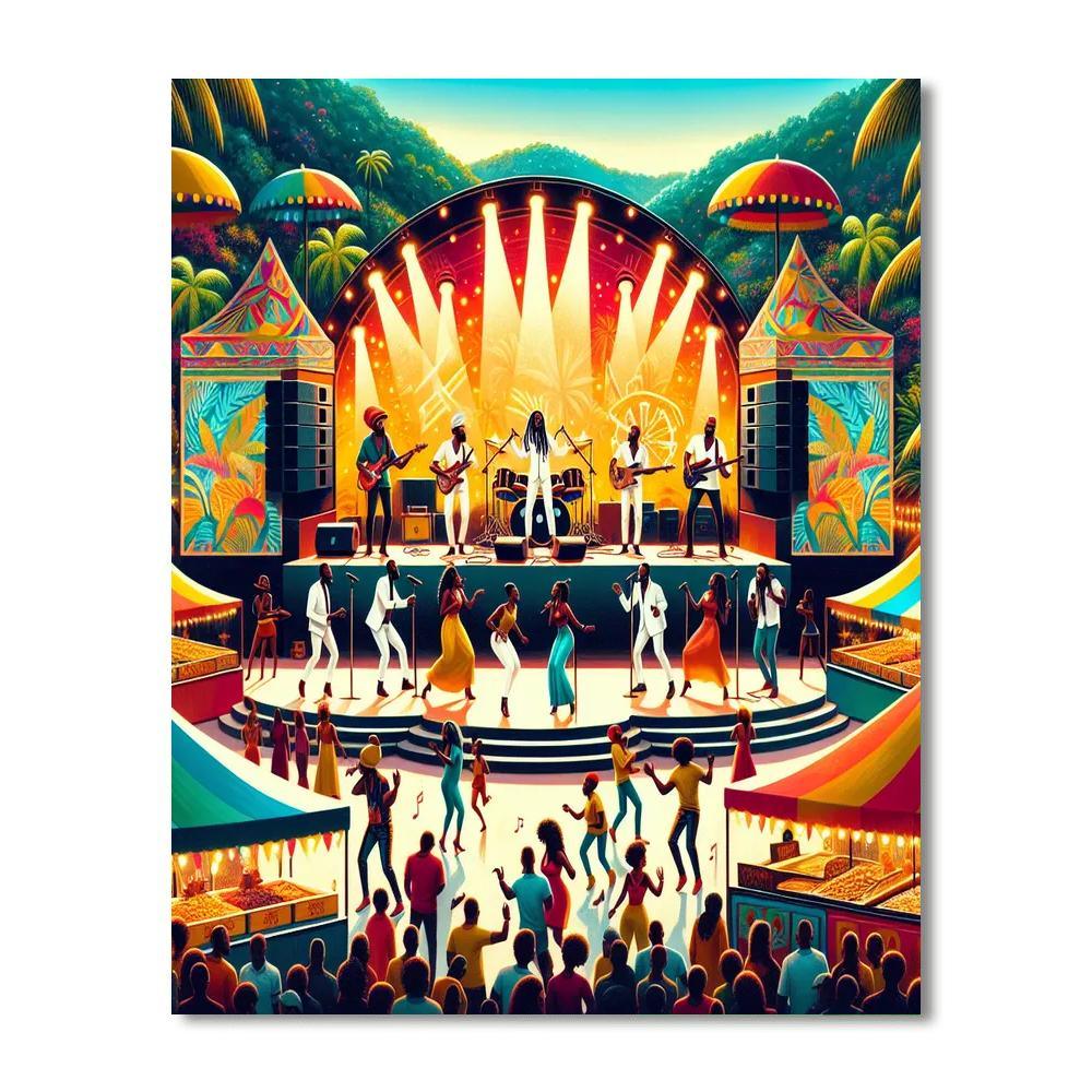 St. Lucia Jazz Festival Paint By Numbers Art