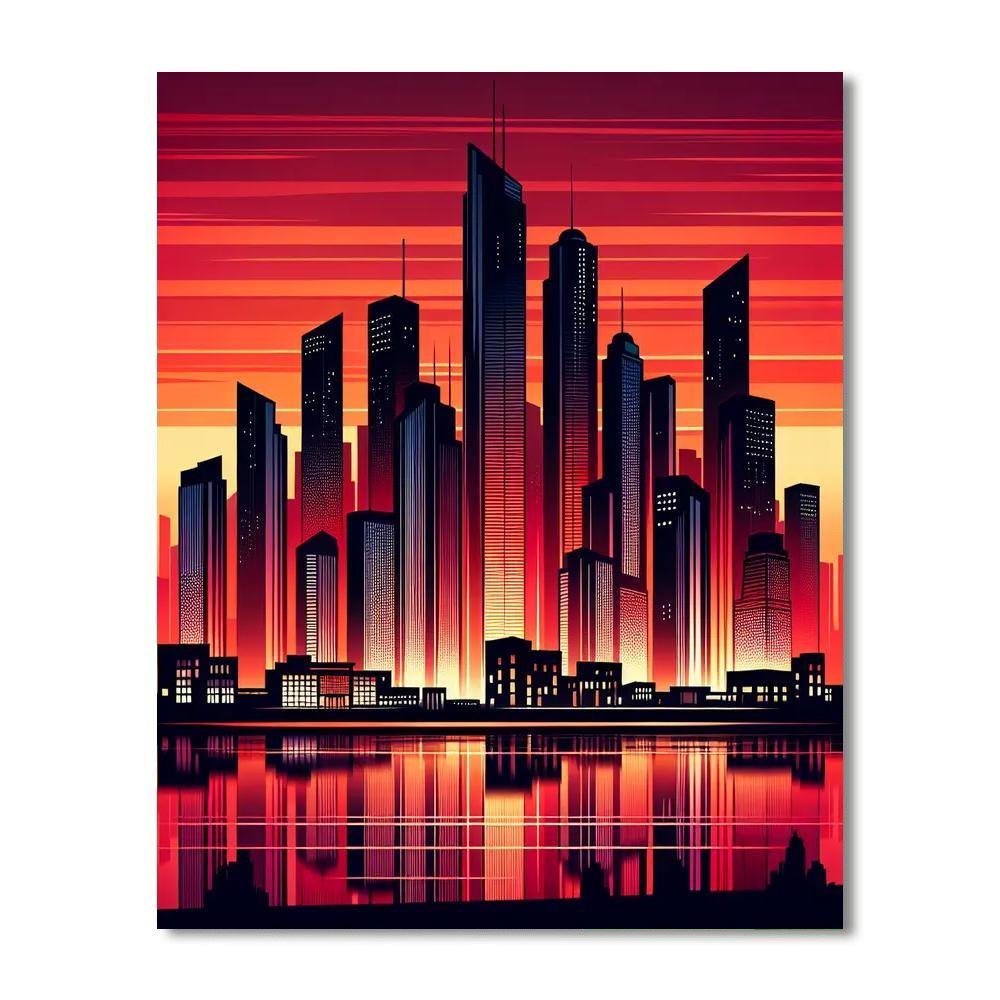 Chic Urban Escape Paint By Numbers Art